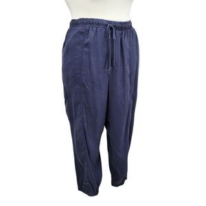 Nurture By Westbound Blue Cargo Cropped Joggers Women's Plus Size 3X Short NEW